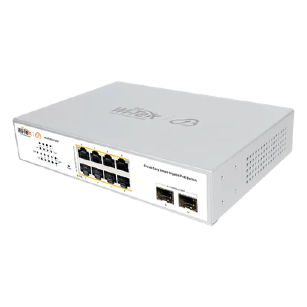 Switch PoE Administrable / 8 Puertos Gigabit PoE af/at / 2 x SFP Gigabit / Presupuesto PoE 120 W / Administración Cloud