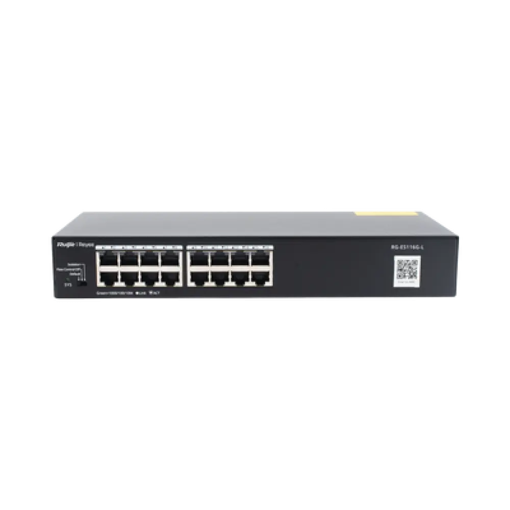 Switch No Administrable / 16 Puertos Gigabit / 32 Gbps / Fanless / Protección 4 kV