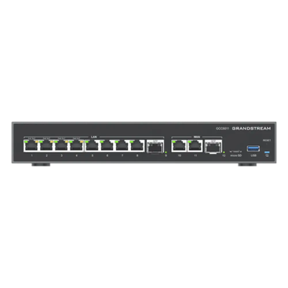Firewall NG / Router VPN 3 Gbps / IP PBX 12 Usuarios / Switch 10 Puertos Gigabit / 4 Puertos PoE / 2 SFP 2.5G / Wi-Fi 6 Dual Band
