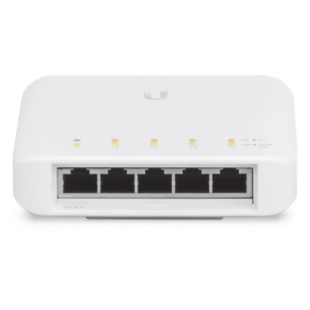 Switch PoE semi-exterior / 5 puertos Gigabit / 1 entrada 802.3bt + 4 salidas 802.3af / IP55 / 46W / Montaje pared o poste