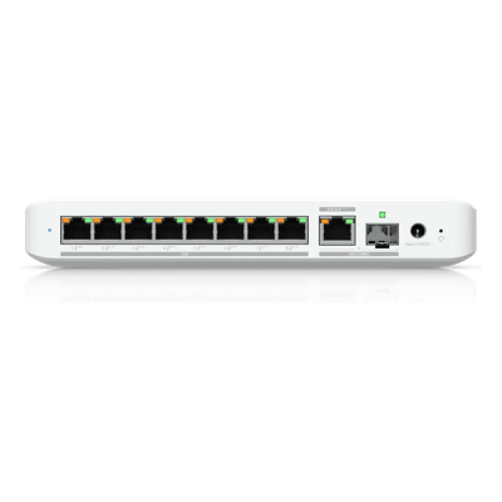 Switch PoE++ / 8 Puertos 2.5GbE / 1 Puerto 10GbE RJ45/SFP+ / 76W PoE / 30Gbps / 6.99 × 3.91 × 1.10 pulgadas