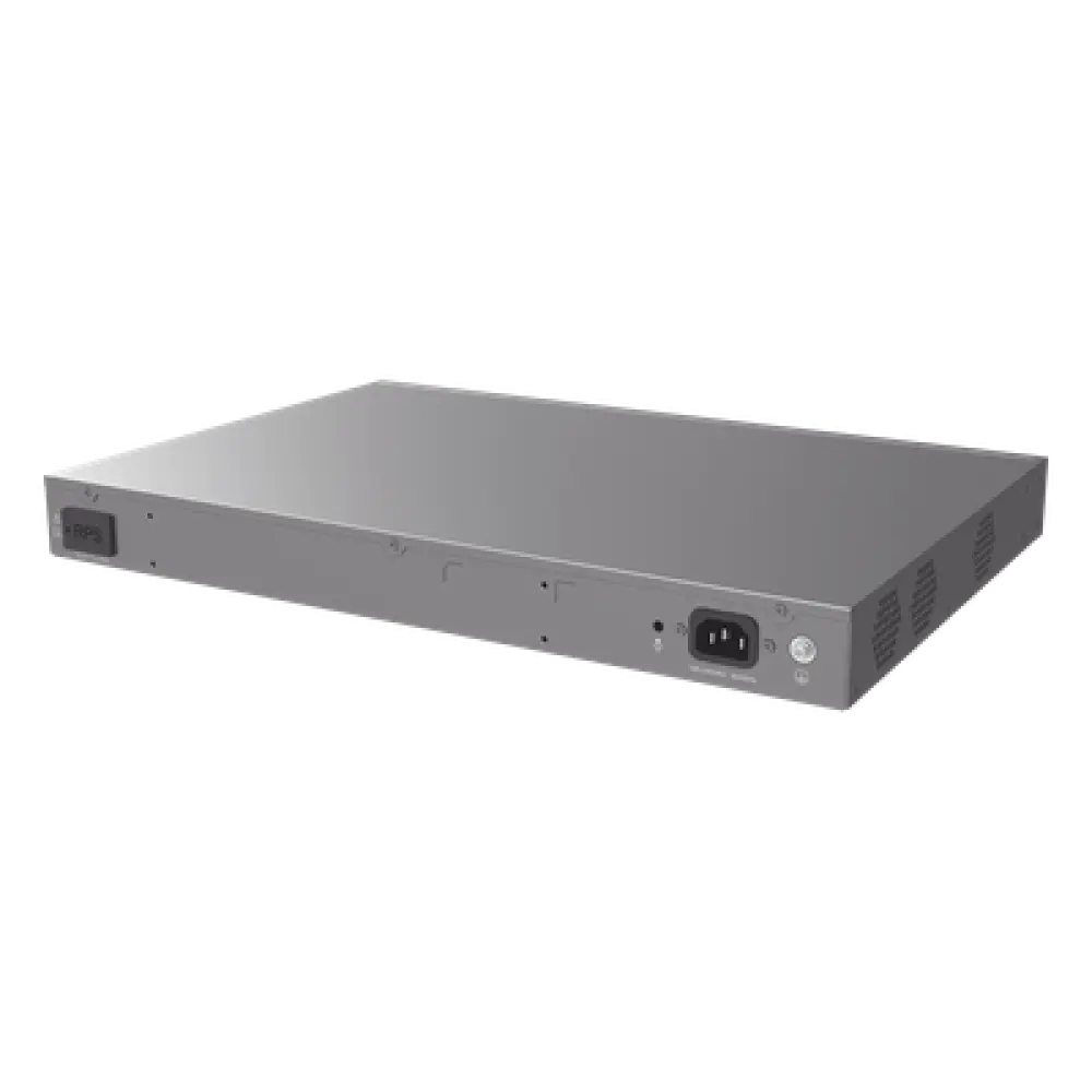 Switch Capa 3 PoE+ Administrable / 24 puertos Gigabit / 4 puertos SFP+ 10G / 360W PoE / 128 Gbps / 95.232 Mpps / 1.18 pies (0.36 m) de profundidad