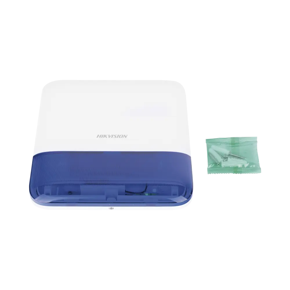 (AX PRO) Sirena Inalámbrica con Estrobo Azul para Exterior IP65 / 110 dB