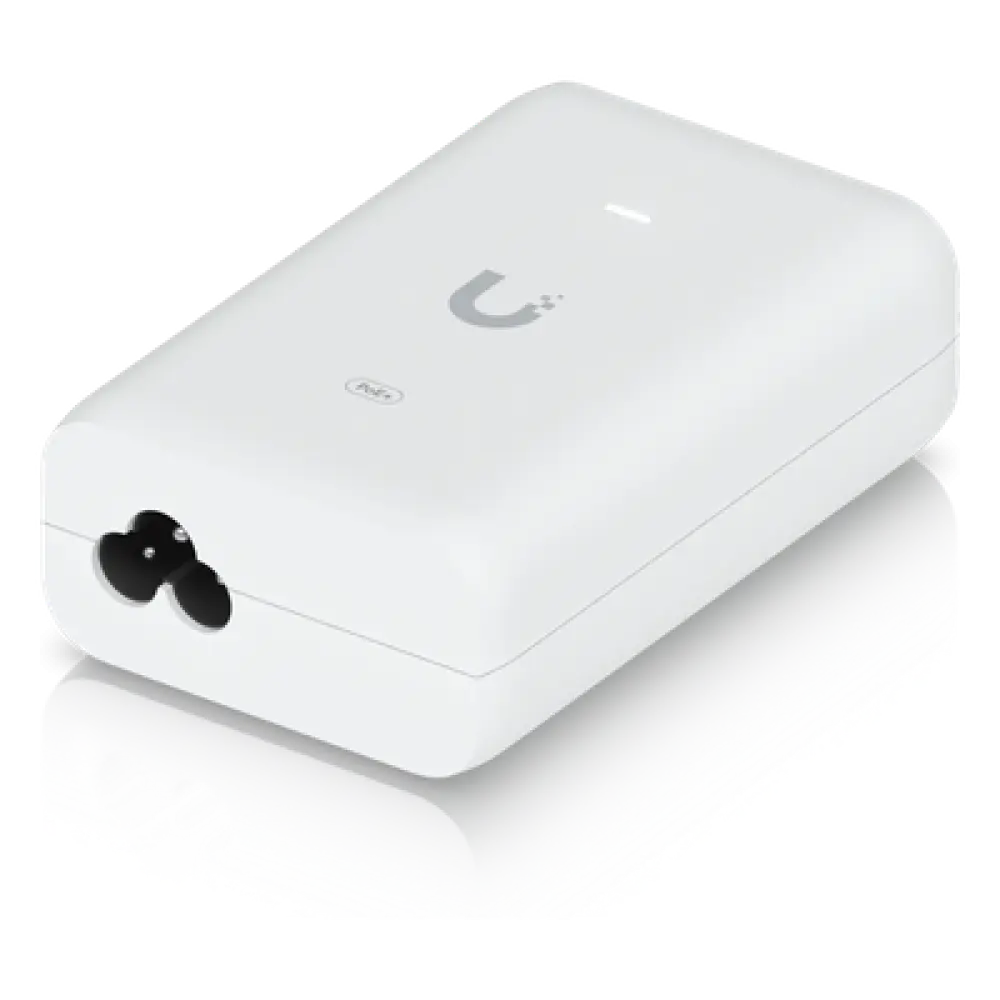 Adaptador PoE+ / 30 W / 2.5 Gbps / 48V 0.65A / (2) Puertos RJ45 Blindados / LED Indicador / Protección contra Sobretensiones