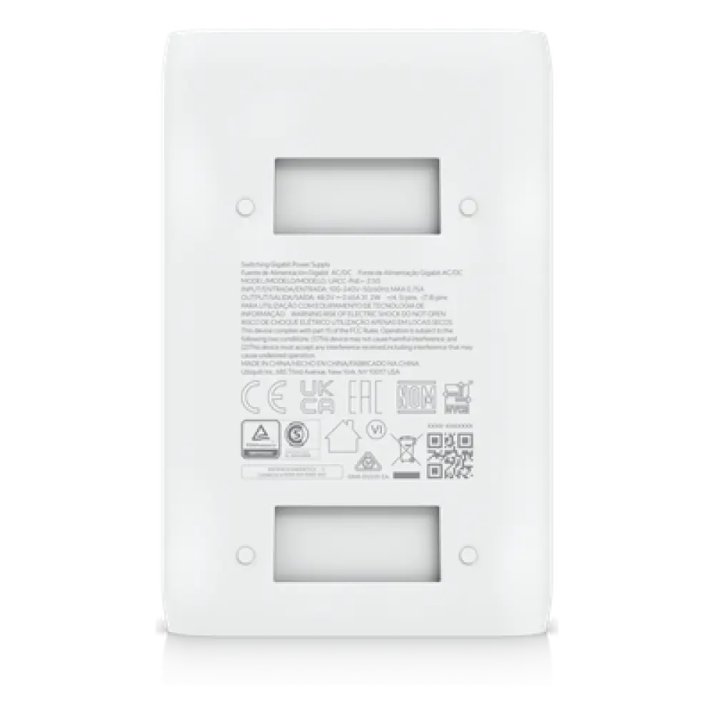 Adaptador PoE+ / 30 W / 2.5 Gbps / 48V 0.65A / (2) Puertos RJ45 Blindados / LED Indicador / Protección contra Sobretensiones