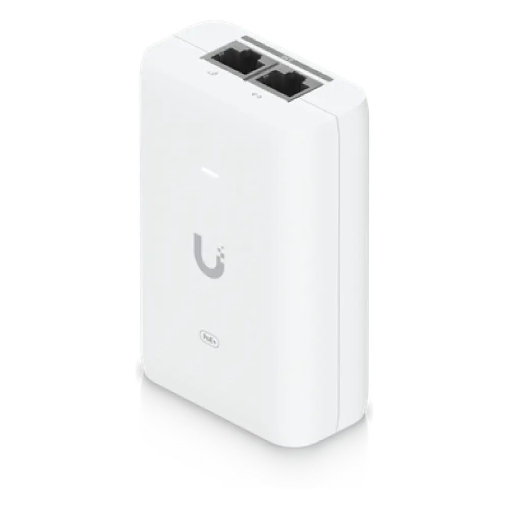 Adaptador PoE+ / 30 W / 2.5 Gbps / 48V 0.65A / (2) Puertos RJ45 Blindados / LED Indicador / Protección contra Sobretensiones