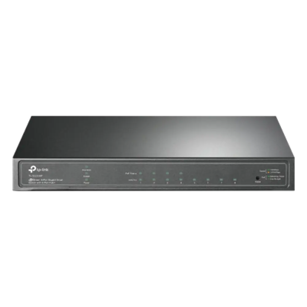 Switch Gestionado / 8 Puertos Gigabit / 4 Puertos PoE+ 30 W / Presupuesto PoE 62 W / Gestión Cloud / L3 Static Routing / Sin Ventilador / Carcasa Metálica