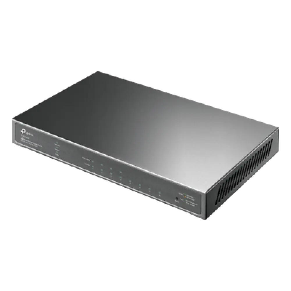 Switch Gestionado / 8 Puertos Gigabit / 4 Puertos PoE+ 30 W / Presupuesto PoE 62 W / Gestión Cloud / L3 Static Routing / Sin Ventilador / Carcasa Metálica
