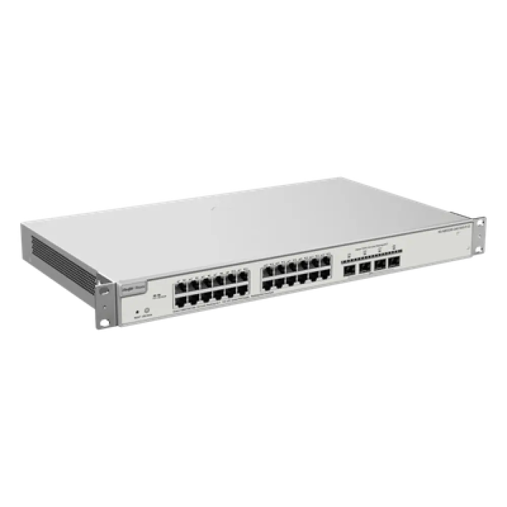 Switch Administrable Capa 3 / 24 Puertos Gigabit PoE+ / 4 SFP+ 10Gb / 370W PoE / 128 Gb/s