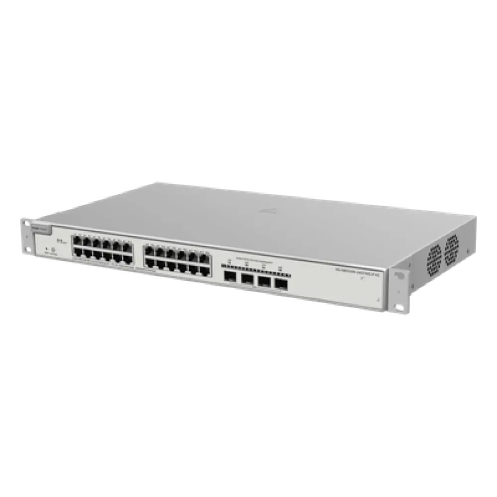 Switch Administrable Capa 3 / 24 Puertos Gigabit PoE+ / 4 SFP+ 10Gb / 370W PoE / 128 Gb/s