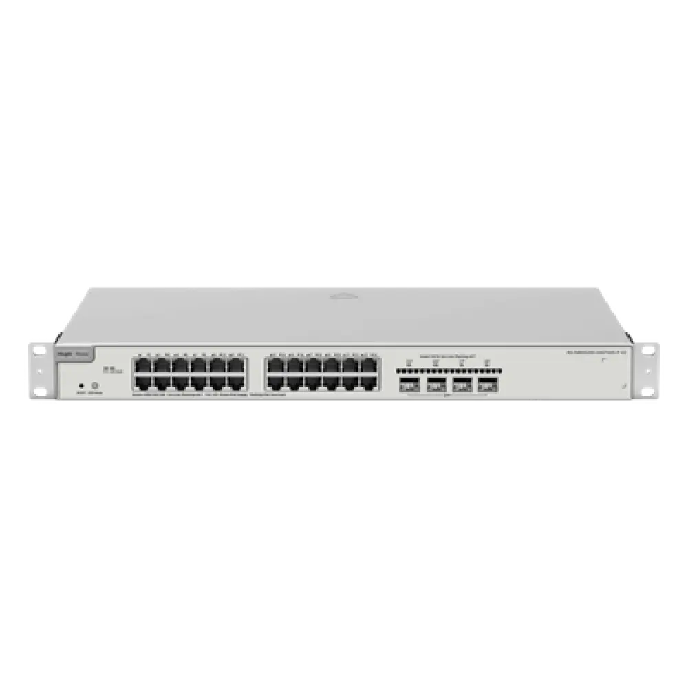 Switch Administrable Capa 3 / 24 Puertos Gigabit PoE+ / 4 SFP+ 10Gb / 370W PoE / 128 Gb/s