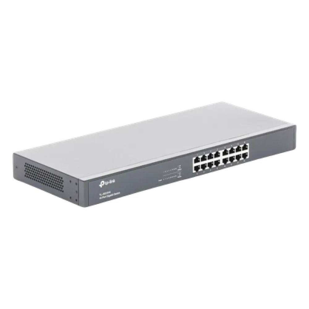 Switch Gigabit no administrable / 16 puertos 10/100/1000 Mbps / Rack o escritorio / 35.7 Mpps / 1.19 ft (0.36 m) de profundidad