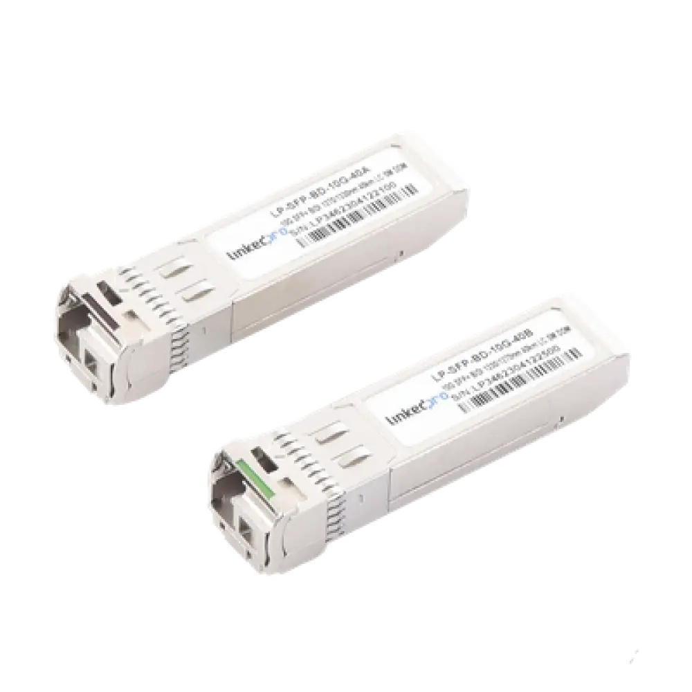 Transceptor Óptico SFP+ Bidireccional / 10 Gbps / Monomodo 1270 & 1330 nm / Alcance 40 km (131,233 ft) / LC/UPC Simplex / DDM / Hot-Pluggable