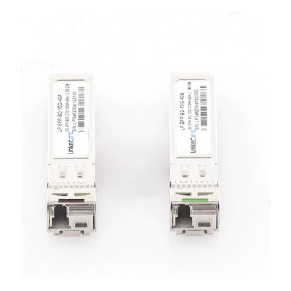 Transceptor Óptico SFP+ Bidireccional / 10 Gbps / Monomodo 1270 & 1330 nm / Alcance 40 km (131,233 ft) / LC/UPC Simplex / DDM / Hot-Pluggable