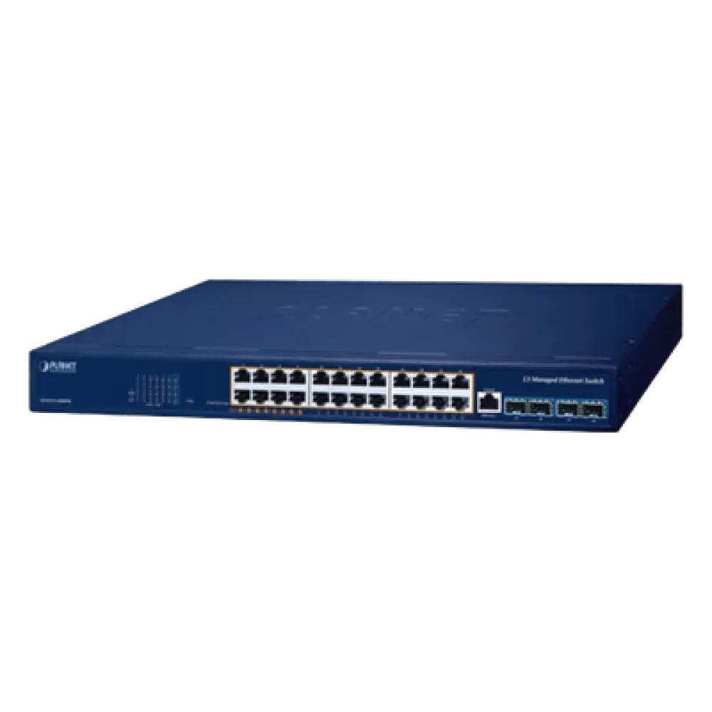 Switch PoE Administrable Capa 3 / 24 Puertos Gigabit / 8 Puertos 802.3bt / 16 Puertos 802.3at / 4 SFP+ 10G / 480 W PoE