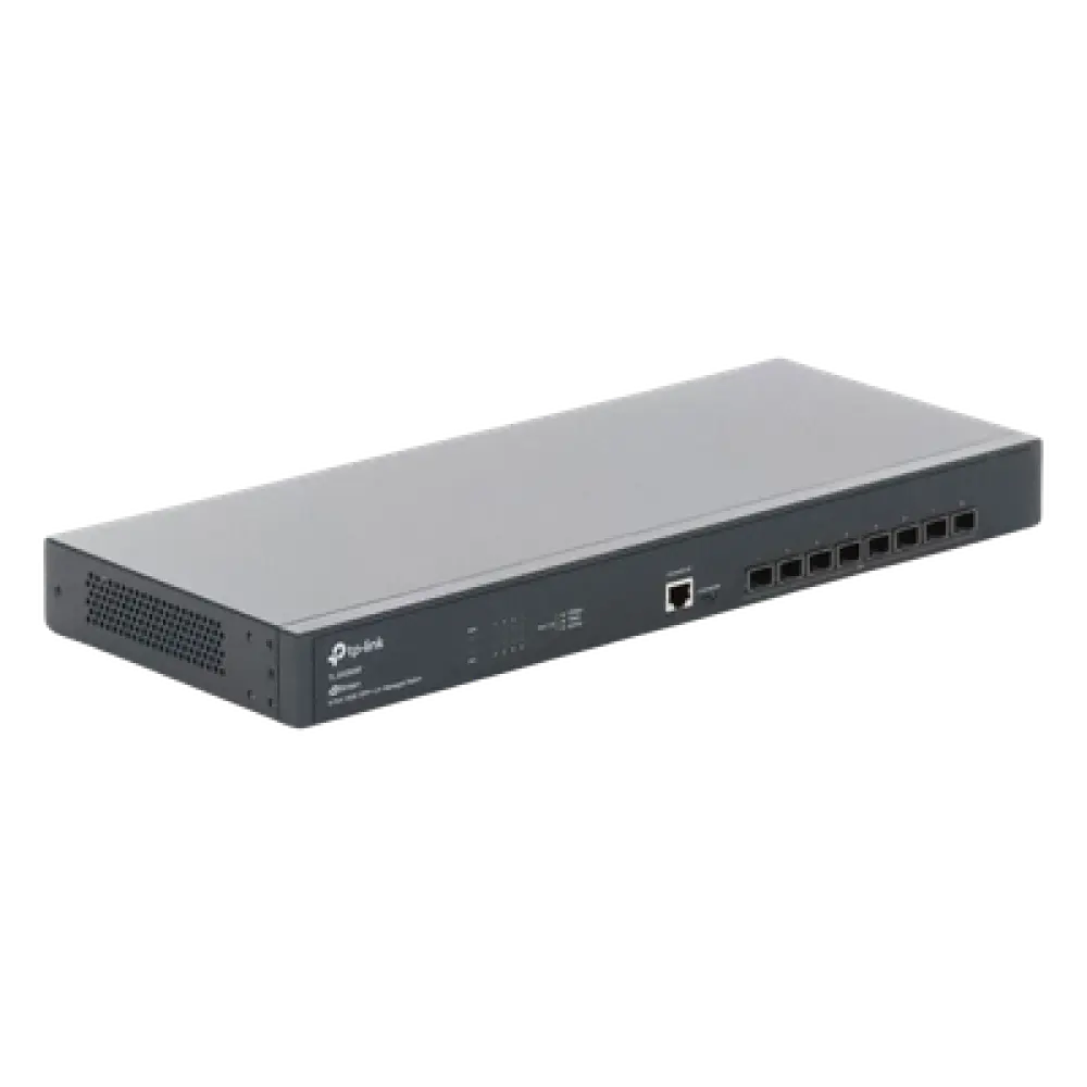 Switch Fibra Óptica L2+ / 8 Puertos SFP+ 10G / 160 Gbps / Sin Ventiladores / Montaje en Rack / Gestión Omada Centralizada