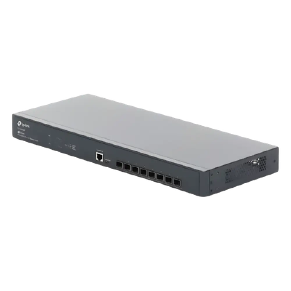 Switch Fibra Óptica L2+ / 8 Puertos SFP+ 10G / 160 Gbps / Sin Ventiladores / Montaje en Rack / Gestión Omada Centralizada