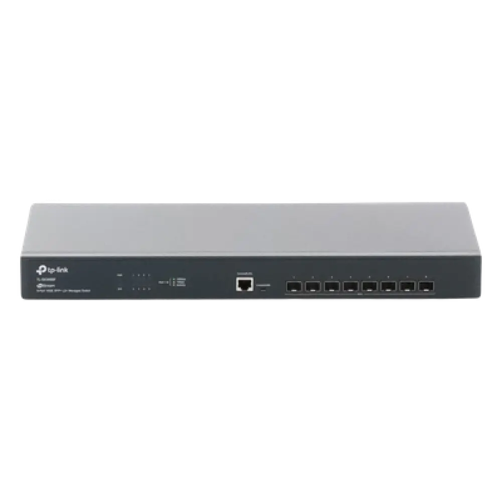 Switch Fibra Óptica L2+ / 8 Puertos SFP+ 10G / 160 Gbps / Sin Ventiladores / Montaje en Rack / Gestión Omada Centralizada