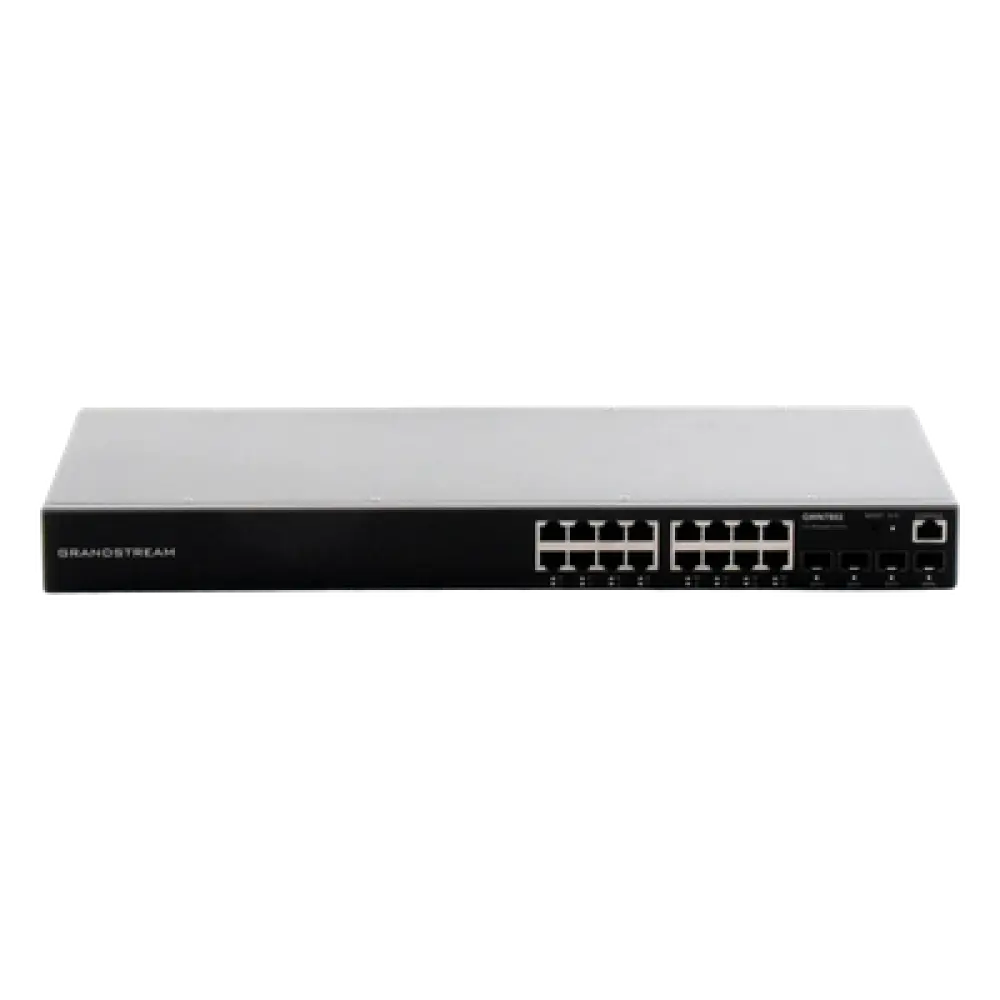 Switch Gigabit Administrable / 16 Puertos RJ45 10/100/1000 Mbps / 4 Puertos SFP Uplink / 40 Gbps Capacidad de Conmutación