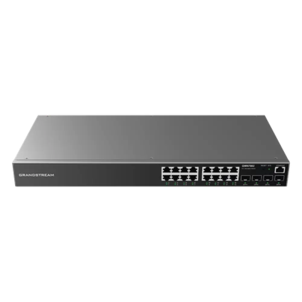 Switch Gigabit Administrable / 16 Puertos RJ45 10/100/1000 Mbps / 4 Puertos SFP Uplink / 40 Gbps Capacidad de Conmutación
