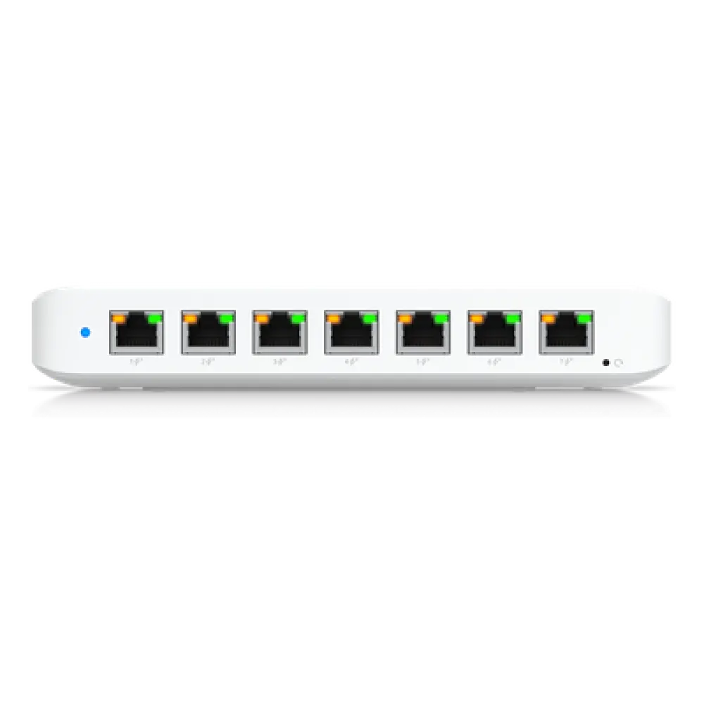 Switch PoE Capa 2 / 8 Puertos GbE / 7 Puertos PoE+ / 1 Puerto Entrada PoE++ / 52 W Presupuesto PoE / 16 Gbps Capacidad de Conmutación / Montaje Versátil