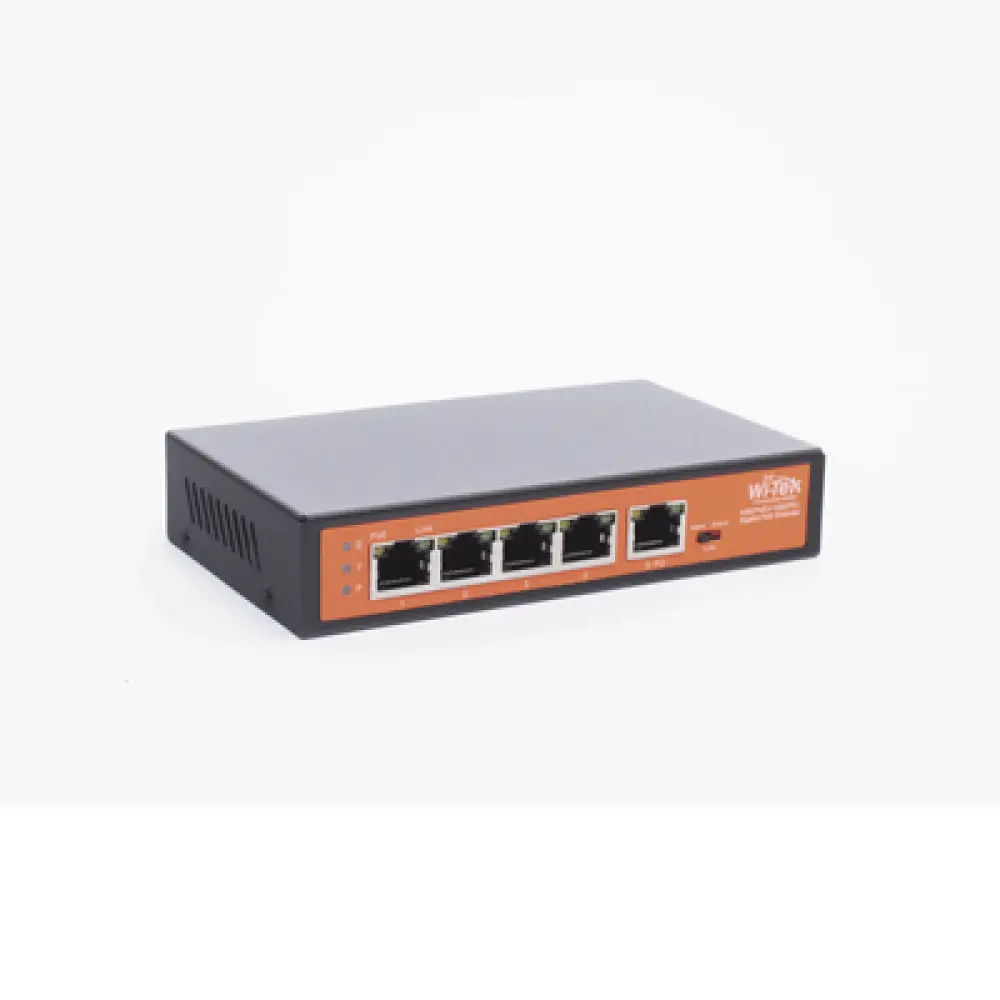 Extensor PoE / Entrada 90W / 4 salidas Gigabit 802.3af/at 30W / Alcance 250 m (820 ft) / 5 puertos / No administrable