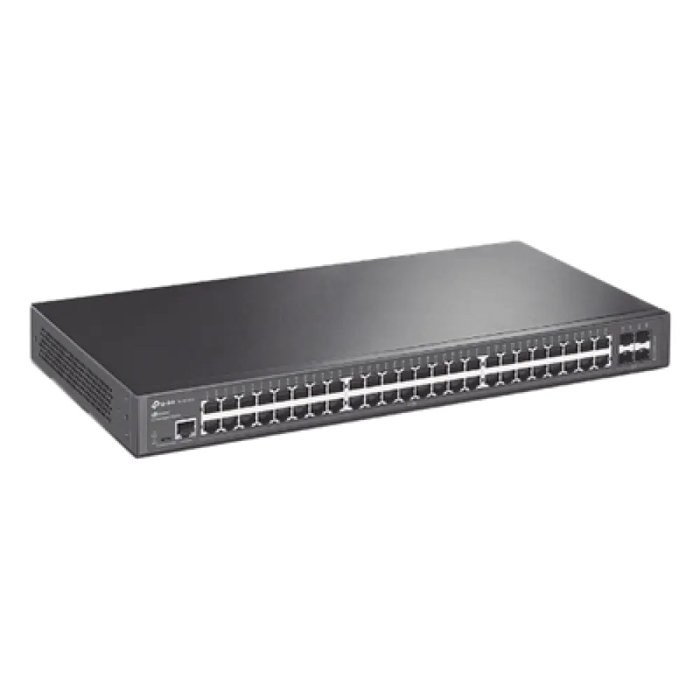 Switch Administrable Gigabit / 48 Puertos RJ45 / 4 Puertos SFP 1G / 104 Gbps / Sin Ventilador / PoE No Incluido