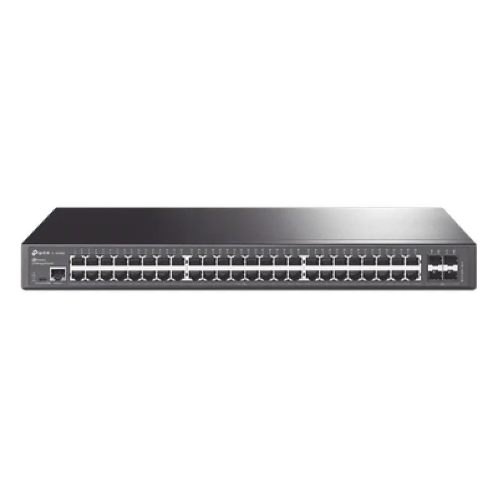 Switch Administrable Gigabit / 48 Puertos RJ45 / 4 Puertos SFP 1G / 104 Gbps / Sin Ventilador / PoE No Incluido