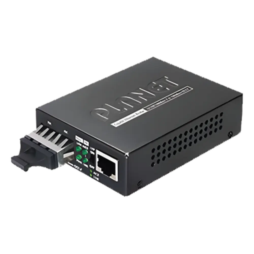 Convertidor de Medios / 1000 Mbps / Fibra Óptica Mono-Modo / 20 km (12.4 mi) / Conector SC / RJ45 Auto-MDI/MDI-X