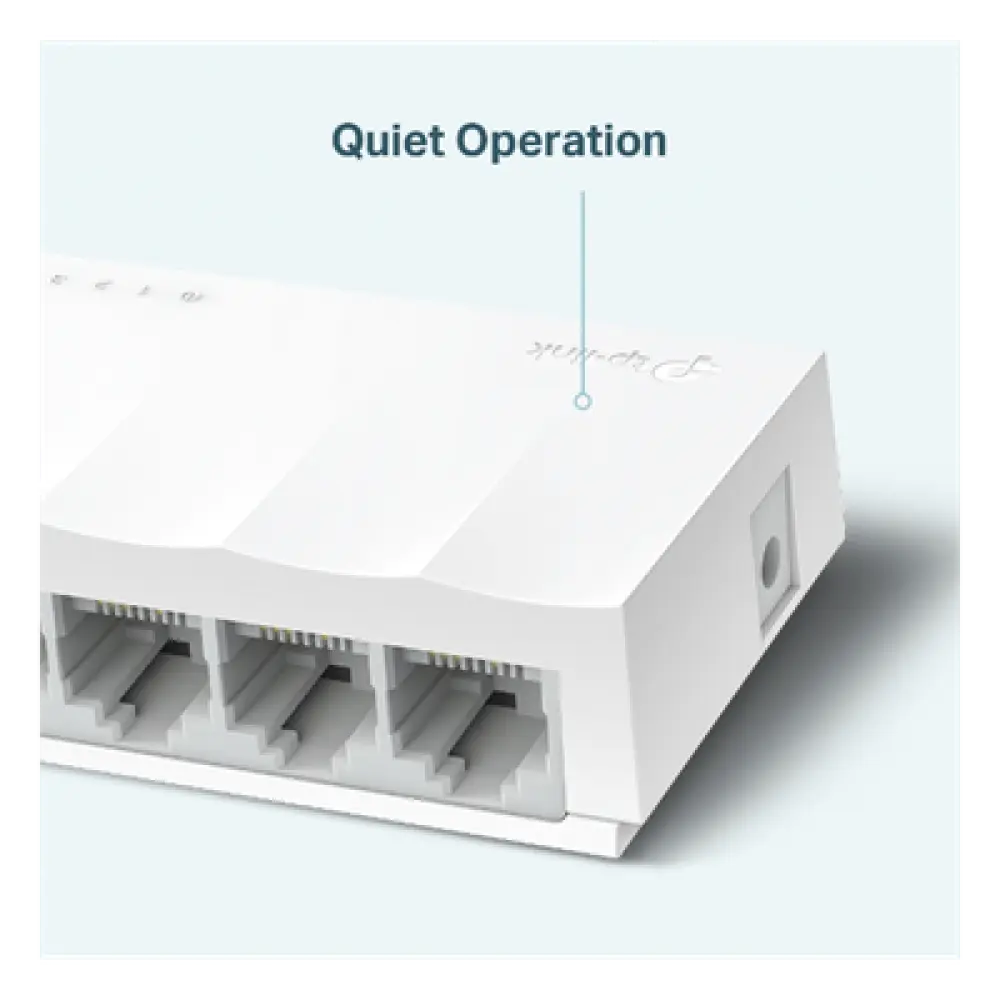 Switch no administrado / 5 puertos 10/100Mbps / Fanless / Green Ethernet / 83.6 x 45.7 x 22.8 mm