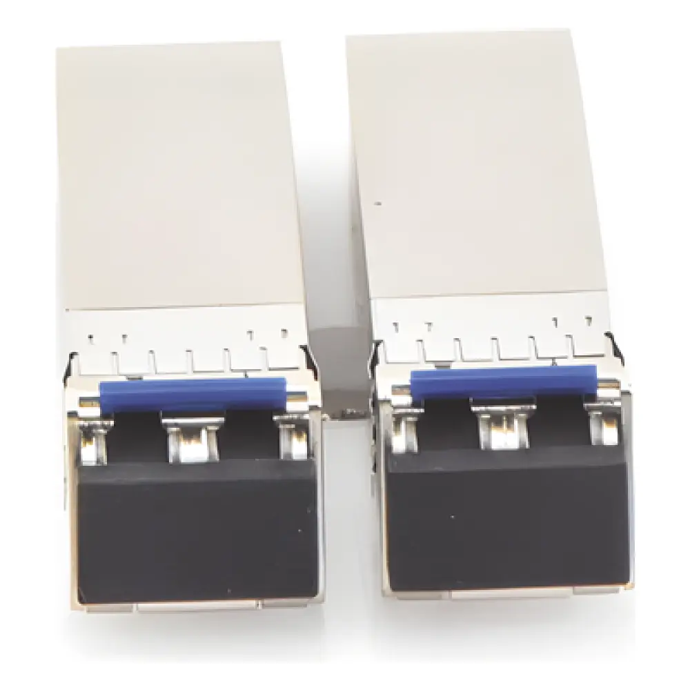 Módulo SFP+ / 10 Gbps Full Duplex / Fibra Monomodo / Alcance 10 km (32,808 ft) / Conector LC Dúplex / Paquete de 2 Piezas