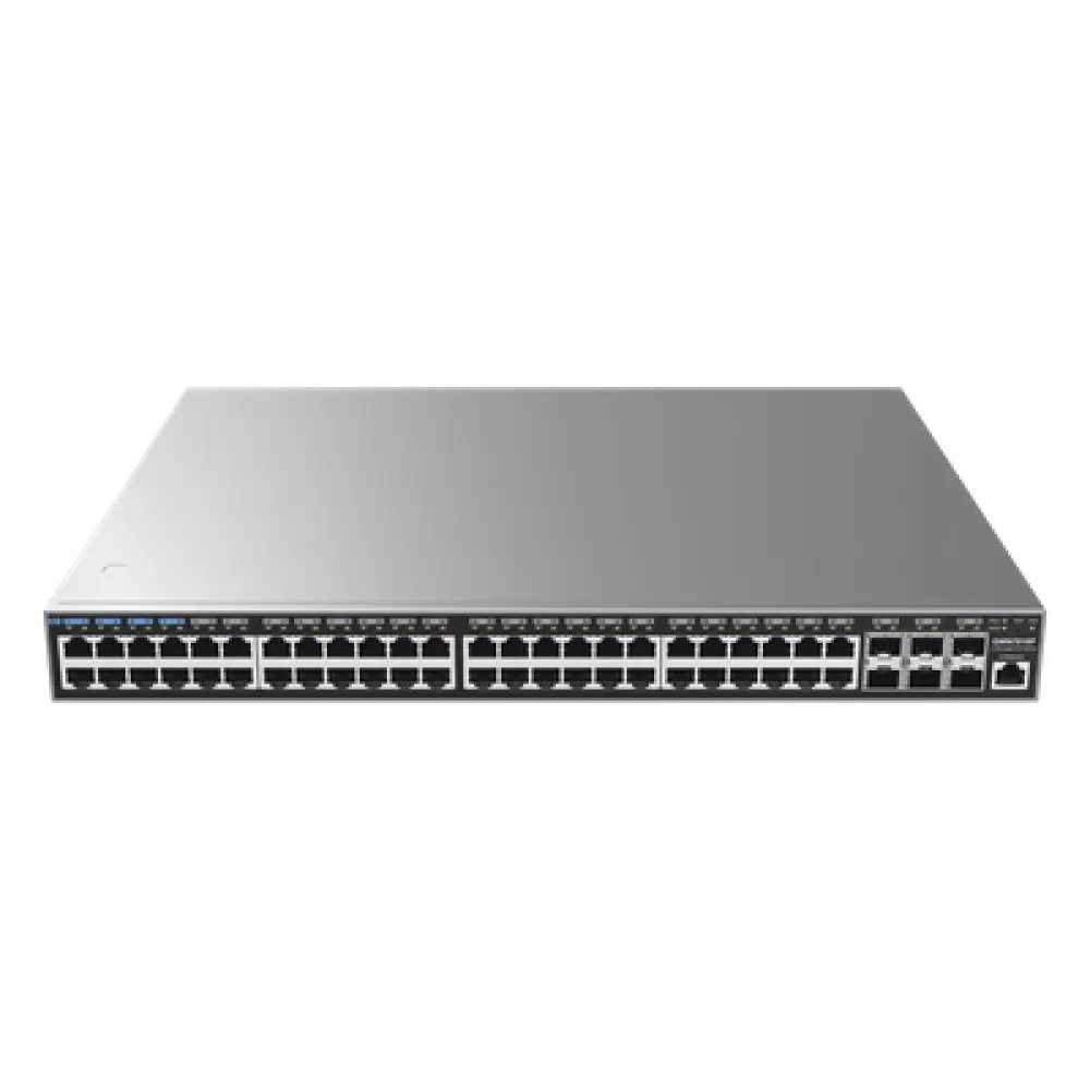 Switch Capa 3 PoE+ Administrable / 48 Puertos Gigabit / 6 SFP+ 10G / 740W / 216 Gbps / 2.43 ft (0.74 m) Altura