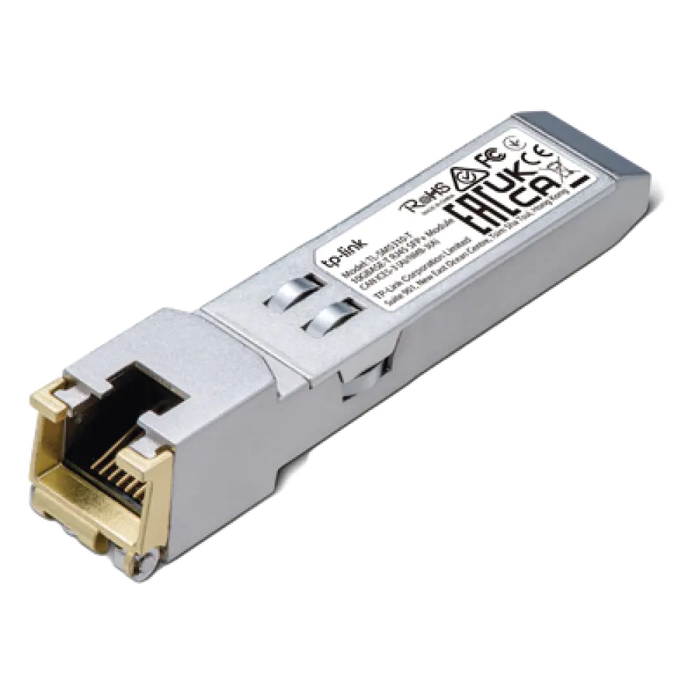 Transceptor mini-GBIC SFP+ RJ45 / 10GBASE-T a 100BASE-TX / Hasta 30 m (98.4 pies) / Metal