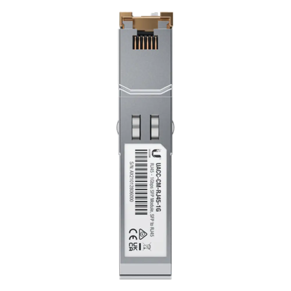 Módulo Transceptor SFP a RJ45 / 1000BASE-T / 1 Gbps / Alcance 100 m (328 ft) / Cobre Ethernet