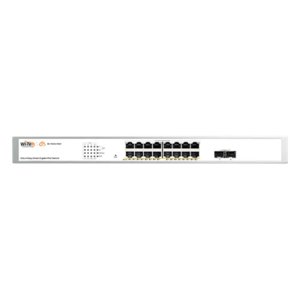 Switch Administrable PoE / 16 Puertos Gigabit PoE af/at / 2 SFP / 36 Gbps / Presupuesto PoE 240 W / Cloud Gratuito