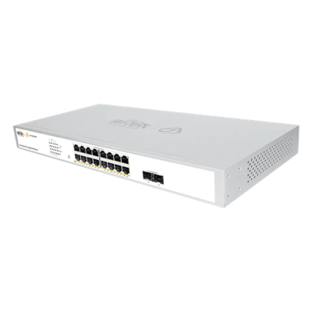 Switch Administrable PoE / 16 Puertos Gigabit PoE af/at / 2 SFP / 36 Gbps / Presupuesto PoE 240 W / Cloud Gratuito