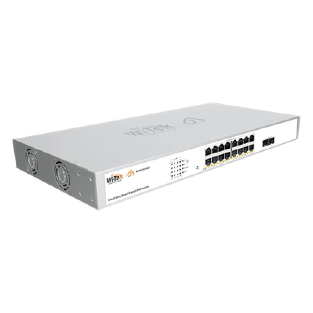 Switch Administrable PoE / 16 Puertos Gigabit PoE af/at / 2 SFP / 36 Gbps / Presupuesto PoE 240 W / Cloud Gratuito