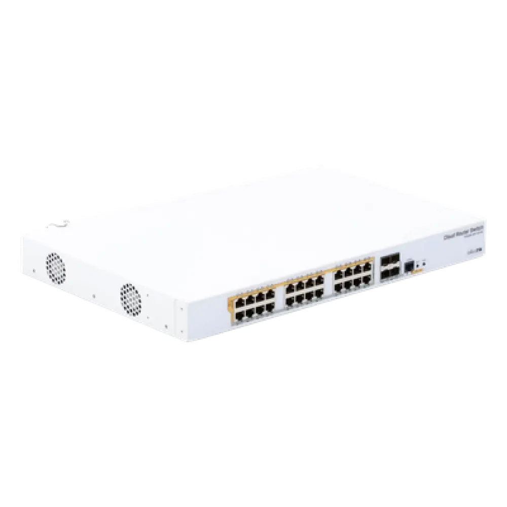 Switch PoE / 24 Puertos Gigabit / 4 SFP+ 10G / 450W PoE / 1U Rack