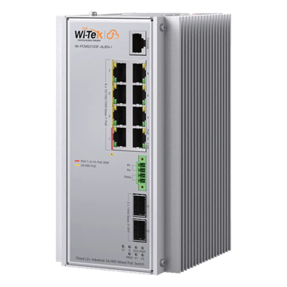 Switch Industrial Administrable / 8 Puertos PoE Gigabit / 2 SFP / 240 W / -40 a 80 °C / 6 kV Protección