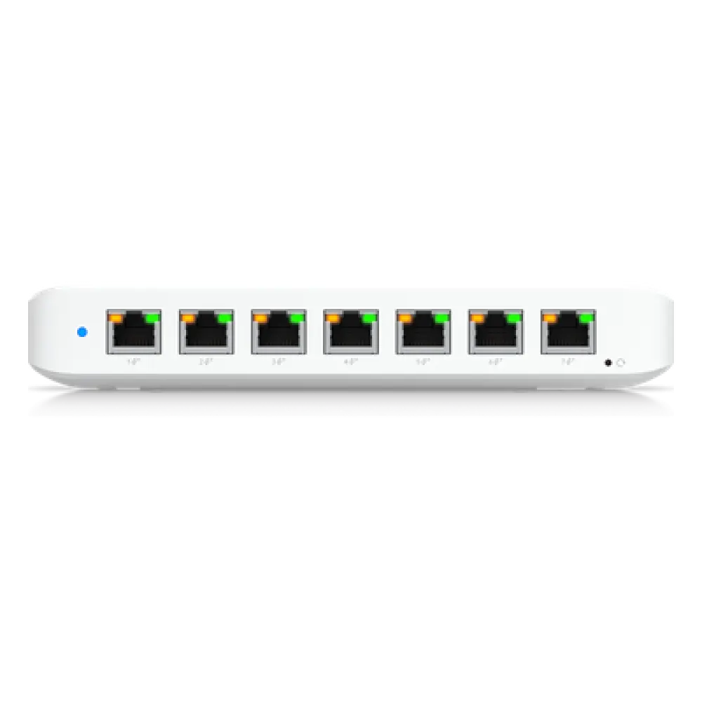 Switch PoE Capa 2 / 8 Puertos GbE / 7 Puertos PoE+ / 1 Puerto Entrada PoE++ / Presupuesto PoE 202 W / Conmutación 16 Gbps / Montaje Versátil