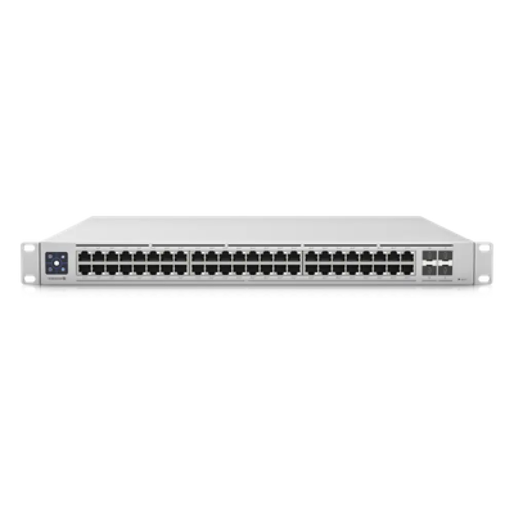 Switch PoE Administrable Capa 3 / 48 Puertos 2.5GbE RJ45 PoE+ / 4 Puertos 10G SFP+ / 720W PoE Total / Pantalla Táctil 1.3" / 320 Gbps