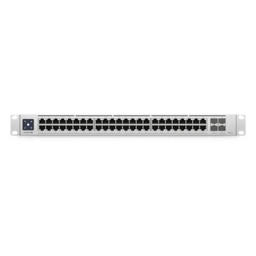 Switch PoE Administrable Capa 3 / 48 Puertos 2.5GbE RJ45 PoE+ / 4 Puertos 10G SFP+ / 720W PoE Total / Pantalla Táctil 1.3" / 320 Gbps