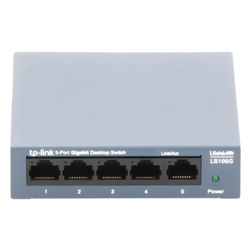 Switch de Escritorio / 5 Puertos Gigabit / 10/100/1000 Mbps / Carcasa Metálica / Auto-MDI/MDIX / Green Ethernet