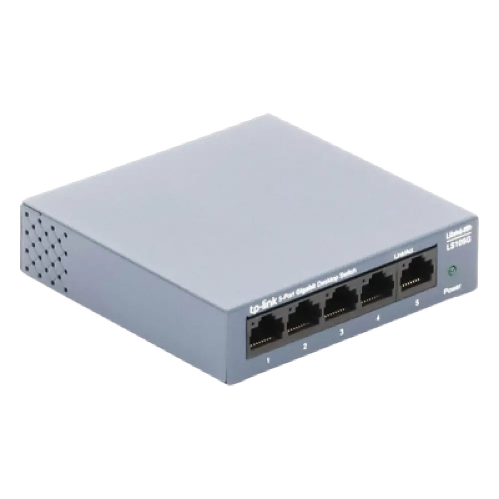 Switch de Escritorio / 5 Puertos Gigabit / 10/100/1000 Mbps / Carcasa Metálica / Auto-MDI/MDIX / Green Ethernet