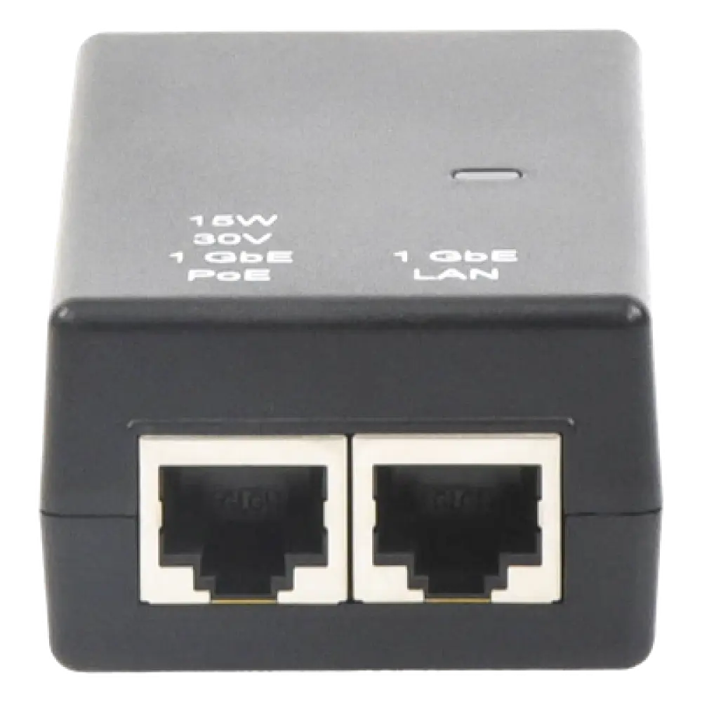 Inyector PoE / 30 VCC / 15W / Gigabit Ethernet / Exterior / 100-240 VCA
