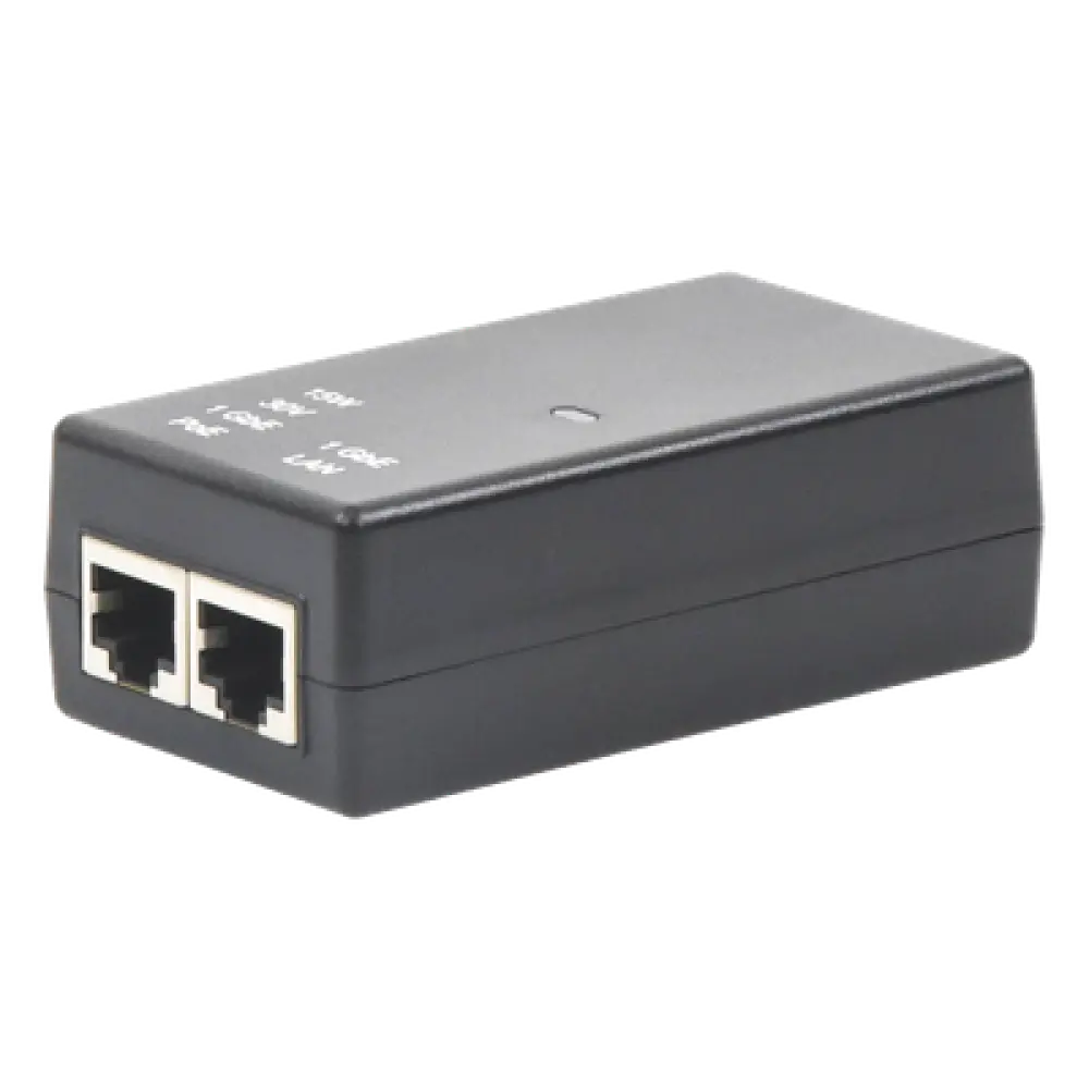 Inyector PoE / 30 VCC / 15W / Gigabit Ethernet / Exterior / 100-240 VCA