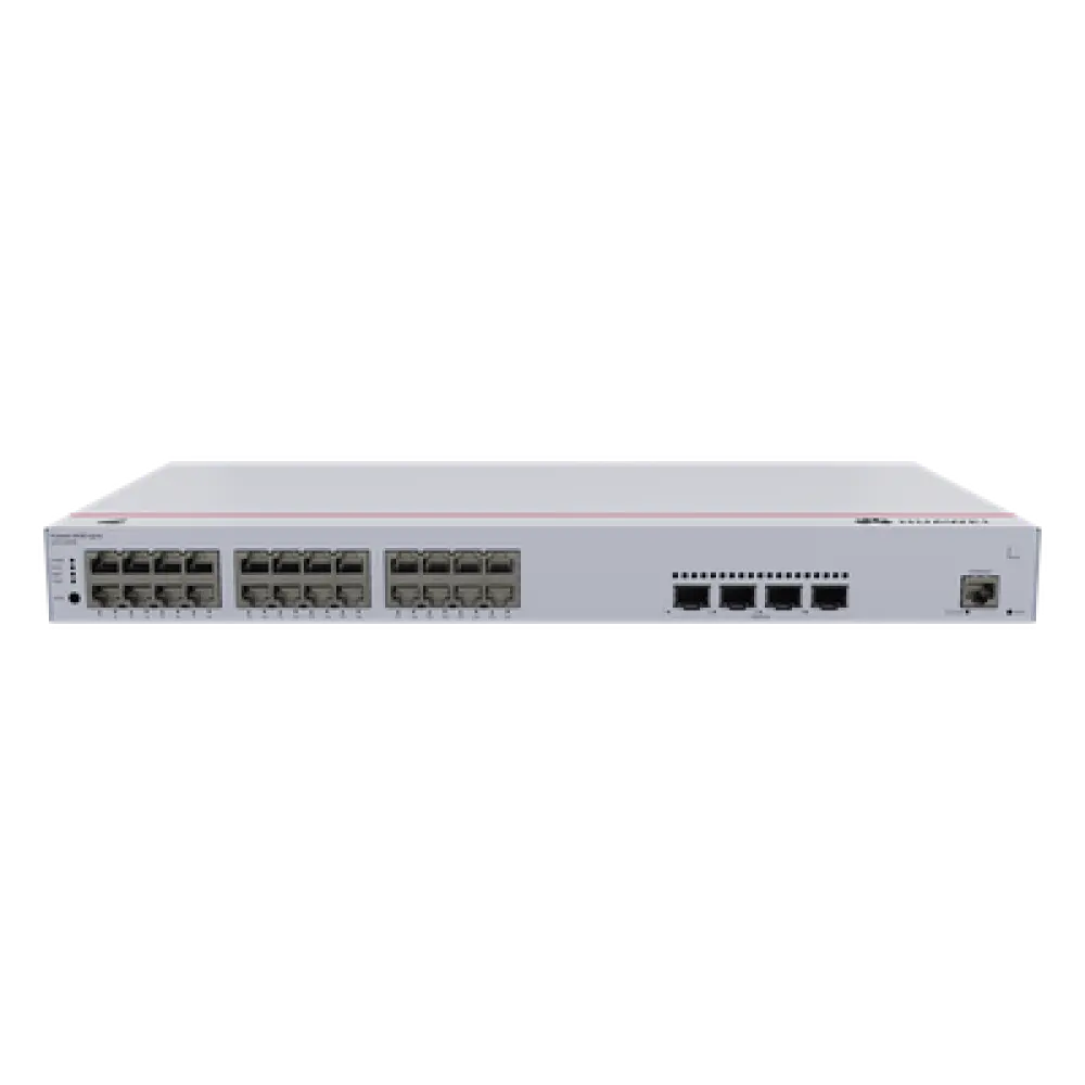 Switch Administrable PoE Capa 3 / 24 Puertos Gigabit PoE / 4 Puertos 10GE SFP+ / 128 Gbps / PoE 400W / iStack / ERPS