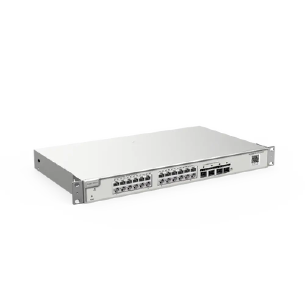 Switch Administrable Capa 2+ / 24 Puertos Gigabit / 4 SFP+ 10Gb / Capacidad de Conmutación 128 Gb/s / Gestión en Nube / Montaje Rack 1U