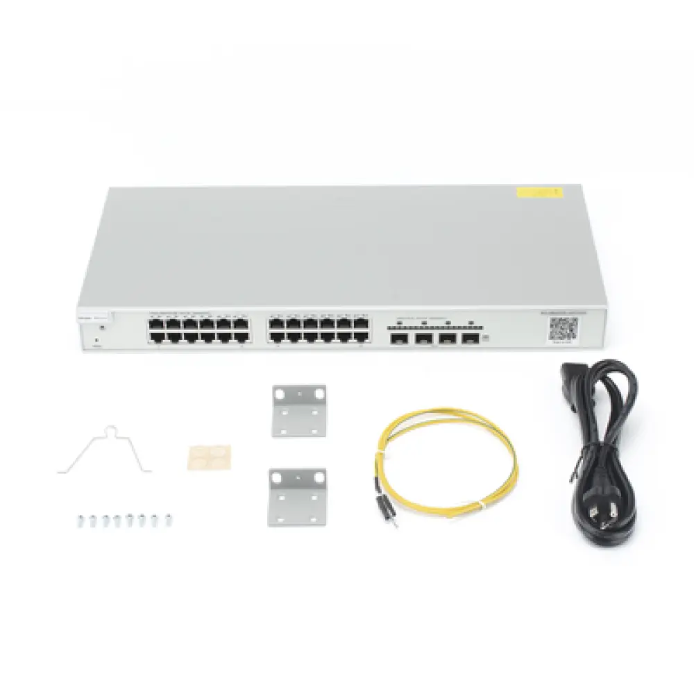 Switch Administrable Capa 2+ / 24 Puertos Gigabit / 4 SFP+ 10Gb / Capacidad de Conmutación 128 Gb/s / Gestión en Nube / Montaje Rack 1U