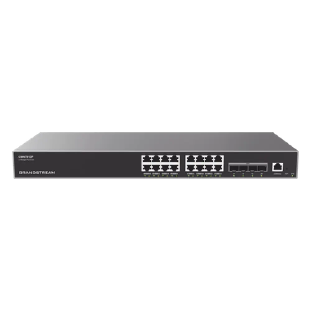 Switch Capa 3 PoE+ Administrable / 16 Puertos Gigabit + 4 SFP+ 10G / 240W PoE / 112 Gbps / Montaje en Rack